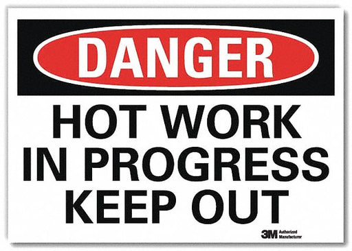 Danger Sign 5 in x 7 in Rflct Sheeting