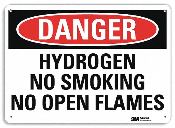 Danger No Smoking Sign 10 x 14 Alum