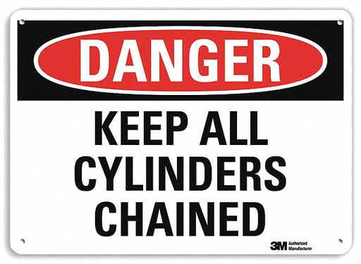 Danger Sign 7 in x 10 in Plastic