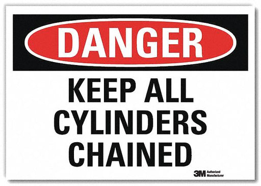 Danger Sign 5 in x 7 in Rflct Sheeting