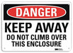 Danger Sign 7 in x 10 in Plastic