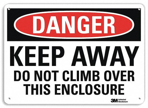 Danger Sign 7 in x 10 in Plastic