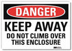 Danger Sign 7 in x 10 in Rflct Sheeting