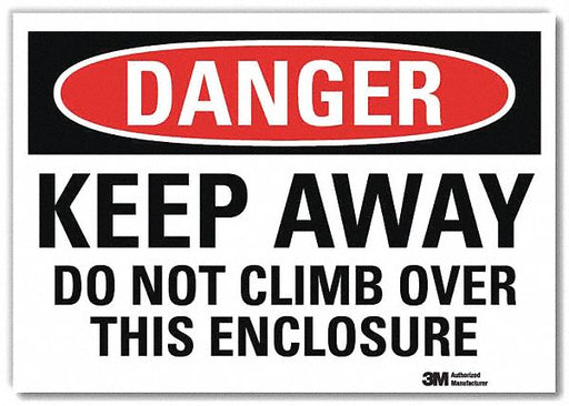 Danger Sign 5 in x 7 in Rflct Sheeting