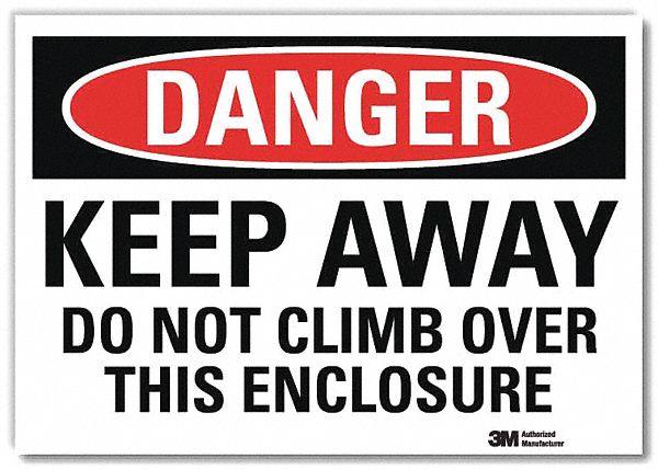 Danger Sign 7 in x 10 in Rflct Sheeting