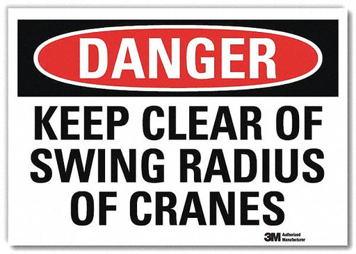 Danger Sign 10 in x 14 in Rflct Sheeting
