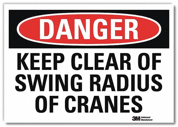 Danger Sign 10 in x 14 in Rflct Sheeting