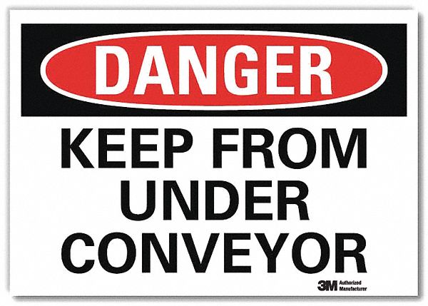 Danger Sign 7 in x 10 in Rflct Sheeting
