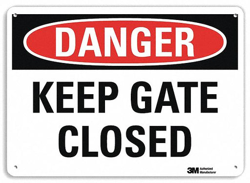 Danger Sign 7 in x 10 in Aluminum