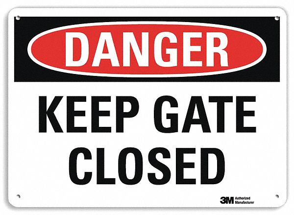 Danger Sign 7 in x 10 in Aluminum