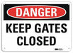Danger Sign 7 in x 10 in Plastic