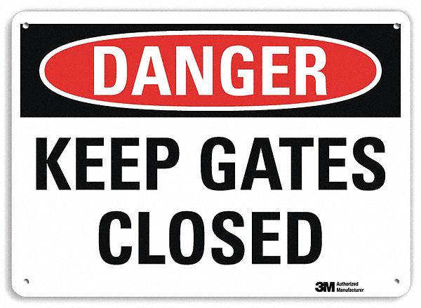 Danger Sign 7 in x 10 in Plastic
