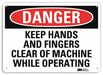 Danger Sign 7 in x 10 in Aluminum