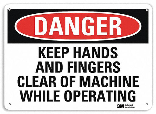 Danger Sign 7 inx10 in Plastic