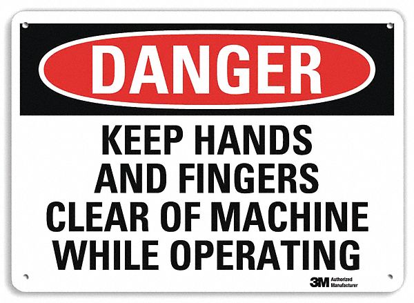 Danger Sign 7 inx10 in Plastic