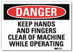 Danger Sign 10 in x 14 in Rflct Sheeting