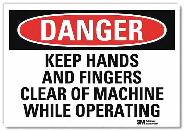 Danger Sign 10 in x 14 in Rflct Sheeting