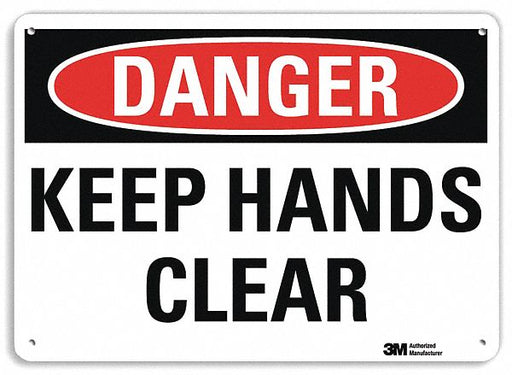 Danger Sign 10 inx14 in Plastic