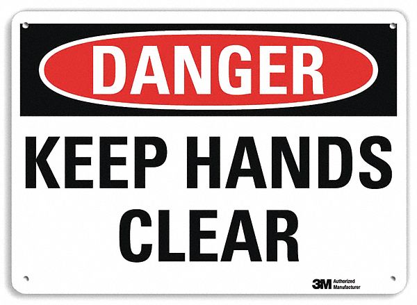 Danger Sign 10 inx14 in Plastic