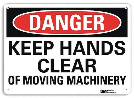 Danger Sign 7 inx10 in Plastic