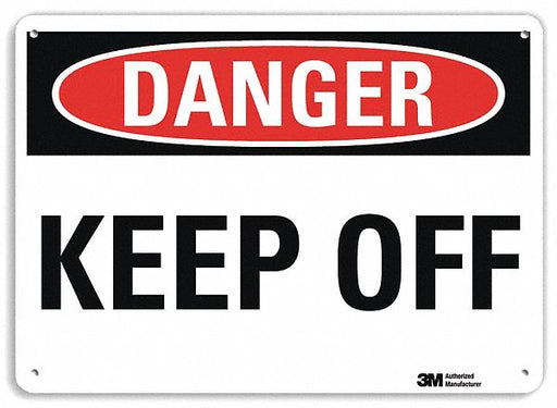 Danger Sign 7 in x 10 in Plastic