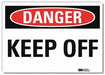 Danger Sign 5 in x 7 in Rflct Sheeting