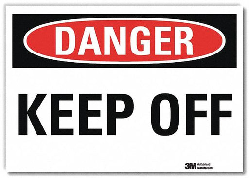 Danger Sign 5 in x 7 in Rflct Sheeting