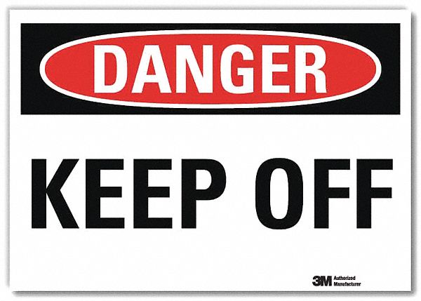 Danger Sign 5 in x 7 in Rflct Sheeting
