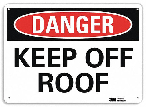 Danger Sign 7 in x 10 in Aluminum