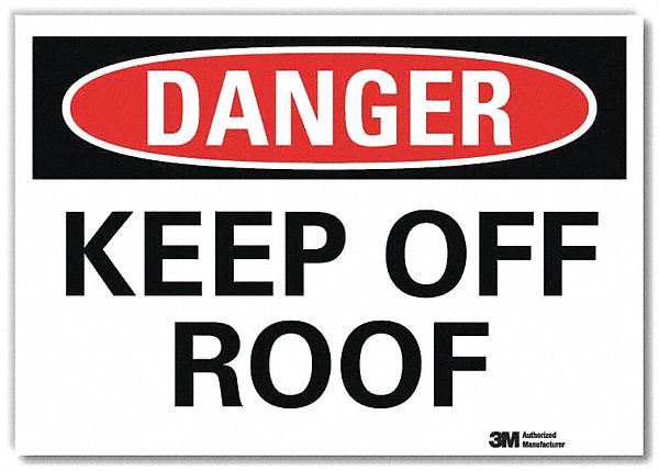 Danger Sign 7 in x 10 in Rflct Sheeting