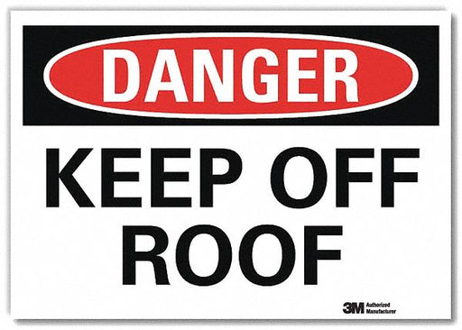 Danger Sign 5 in x 7 in Rflct Sheeting