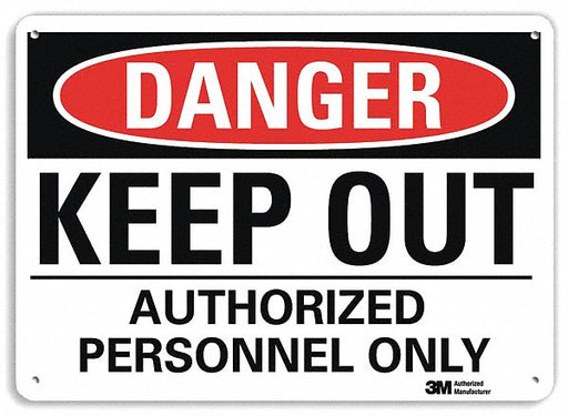 Danger Sign 7 inx10 in Plastic