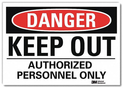 Danger Sign 7inx10in Reflective Sheeting