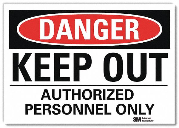 Danger Sign 5inx7in Reflective Sheeting