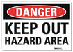 Danger Sign 7 in x 10 in Rflct Sheeting