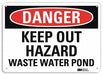Danger Sign 7 inx10 in Plastic