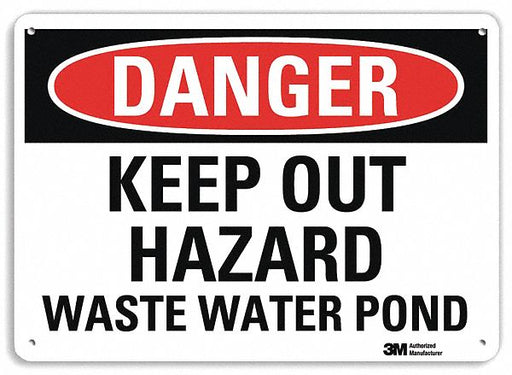 Danger Sign 7 inx10 in Plastic
