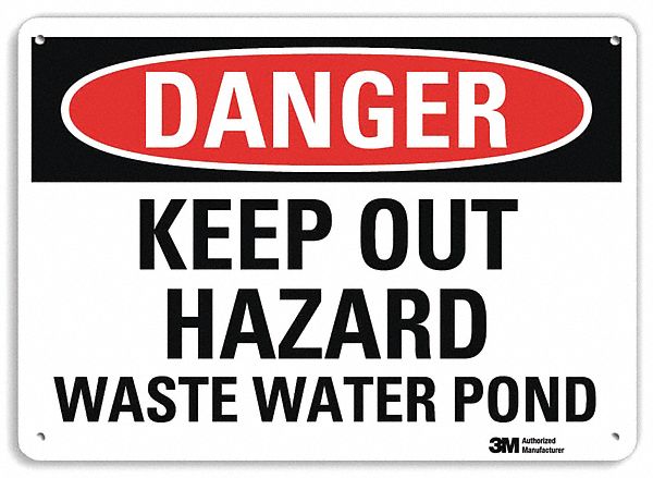 Danger Sign 7 inx10 in Plastic