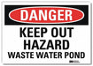 Danger Sign 7 in x 10 in Rflct Sheeting