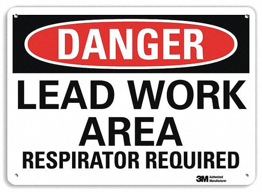 Danger Sign 7 in x 10 in Plastic