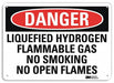 Danger Sign 7 in x 10 in Aluminum