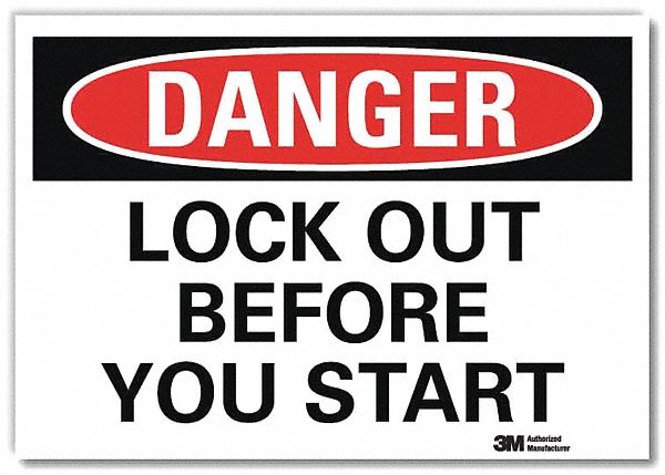 Danger Sign 7 in x 10 in Rflct Sheeting