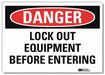 Danger Sign 10inx14in Reflctv Sheeting