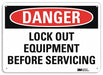 Danger Sign 7 inx10 in Plastic