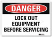 Danger Sign 10inx14in Reflctv Sheeting