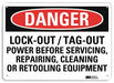 Danger Sign 10 in x 14 in Aluminum