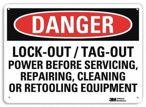 Danger Sign 10 in x 14 in Plastic