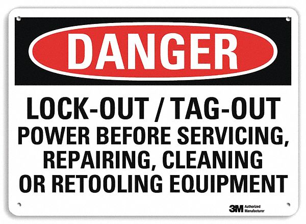 Danger Sign 10 inx14 in Aluminum