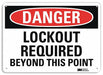 Danger Sign 7 inx10 in Plastic