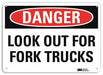 Danger Sign 10 in x 14 in Plastic